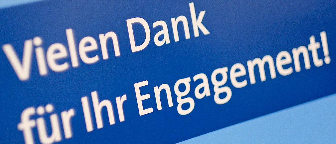 Schriftzug - Vielen Dank für Ihr Engagement!