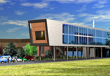 Das geplante Kompetenzzentrum für Gestaltung, Fertigung und Kommunikation