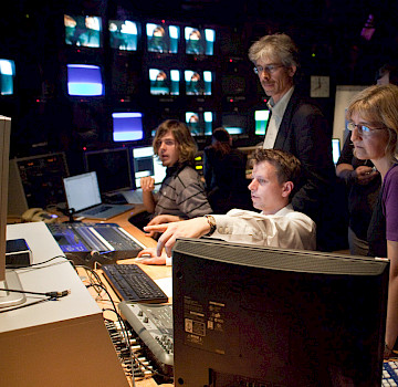 Andrea Nahles, Mechthild Heil, Markus Falk und Eveline Lemke beim Polit-Chat