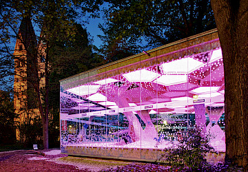 Der Pavillon „Faszination Handwerk“ auf der Bundesgartenschau